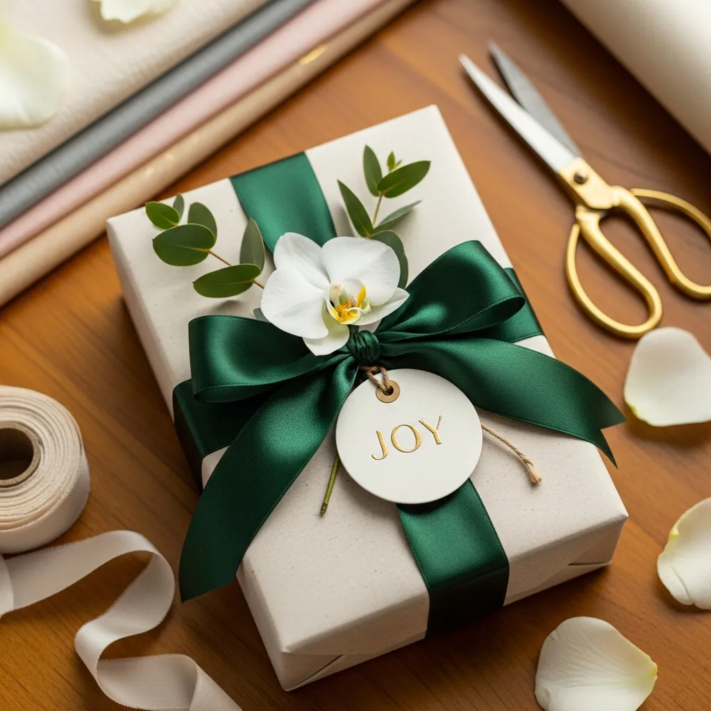 Professional gift styling with elegant packaging